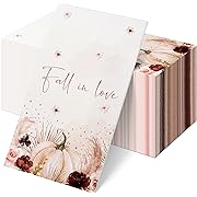 Photo 1 of 100Pcs Fall In Love Paper Napkins, Decorative Wedding Napkin Disposable Paper Hand Towels