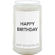 Photo 1 of Happy Birthday Gifts for Women | Unique Gift for Best Friend | Soy Vanilla Sugar and Buttercream Candles Gift idea for Her Sister Mom Coworker Classmate Bestie Present 17 oz