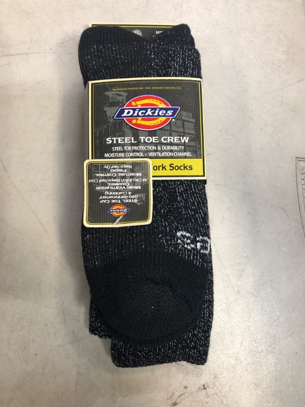 Photo 2 of Dickies Mens 2-pk. Moisture Control Black Socks Large 
