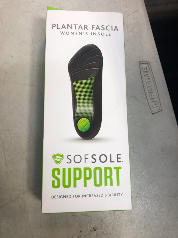 Photo 2 of Sof Sole Insoles Women's PLANTAR FASCIA Support 3/4 Length Gel Shoe Insert 5-11 Black