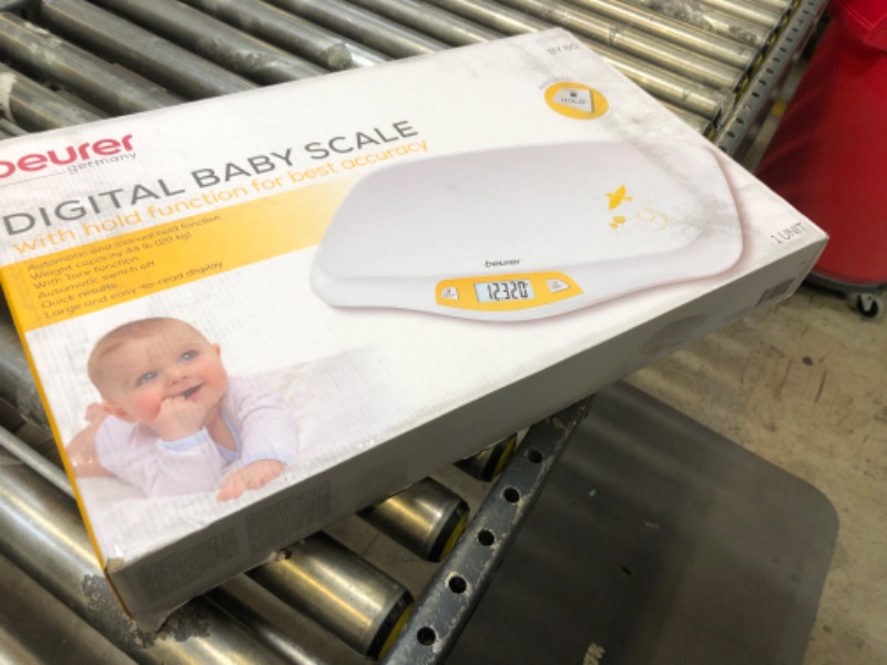 Photo 2 of Beurer BY80 Digital Baby Scale, Infant Scale for Weighing in Pounds, Ounces, or Kilograms up to 44 lbs, Newborn Scale with Hold Function, Pet Scale for Cats and Dogs