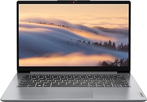 Photo 1 of Lenovo Ideapad 1i, 14.0" Laptop, Intel Pentium N5030, 4GB RAM, 128GB eMMC Storage, Cloud Grey, Windows 11 in S Mode, 82V6001DUS