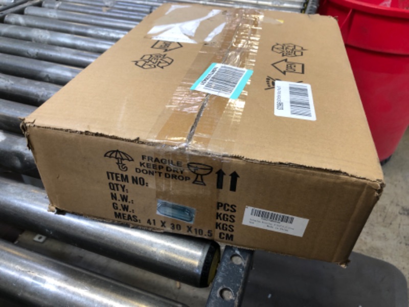 Photo 1 of Perfume Tray, Mirror Tray, Vanity Decorative Tray with Rectangle Metal for Dresser Bedroom Countertop Organizer, Large Size 13.8" X 9.6" X 2.2", Silver