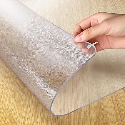 Photo 1 of Vicwe 42x 72 Inch Clear Table Cover Protector,1.5 mm Thick Single-Sided Frosted Clear Desk Pad Mat, Rectangle Waterproof Table Top Protector, Scratch Proof and Easy Cleaning for Dining Room Table
