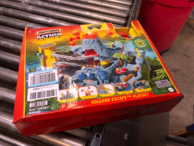 Photo 2 of Matchbox Action Drivers Volcano Escape Playset, Includes 1 Vehicle, Car-Activated Features, Lights & Sounds, Toy for Kids Ships in Own Container