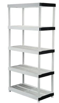 Photo 1 of 5-Tier Plastic Garage Storage Shelving Unit in Gray (36 in. W x 72 in. H x 18 in. D)
