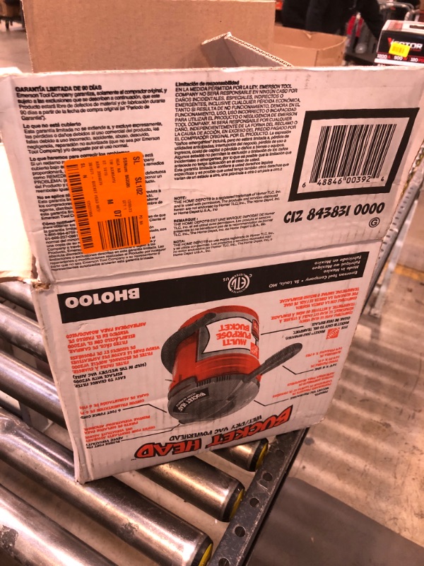 Photo 3 of 5 Gallon 1.75 Peak HP Wet/Dry Shop Vacuum Powerhead with Filter Bag and Hose (compatible with 5 Gal. Homer Bucket)
