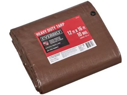 Photo 1 of 12 ft. x 16 ft. Brown/Silver Heavy Duty Tarp
