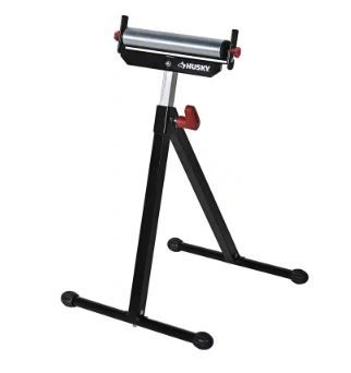 Photo 1 of 23 in. to 43 in. Stationary Steel Roller Stand with Edge Guide
