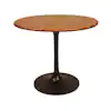 Photo 1 of Alden 36 in. Round Elm and Black Wood Top with Aluminum Base Pedestal Table (Seats 4)
