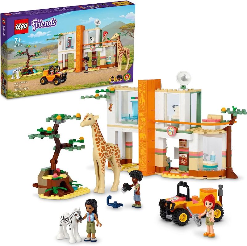 Photo 1 of LEGO Friends Mia's Wildlife Rescue Toy 41717 with Zebra and Giraffe Safari Animal Figures Plus 3 Mini Dolls, Birthday Gift Idea for Kids, Girls & Boys Age 7 Plus Years Old
