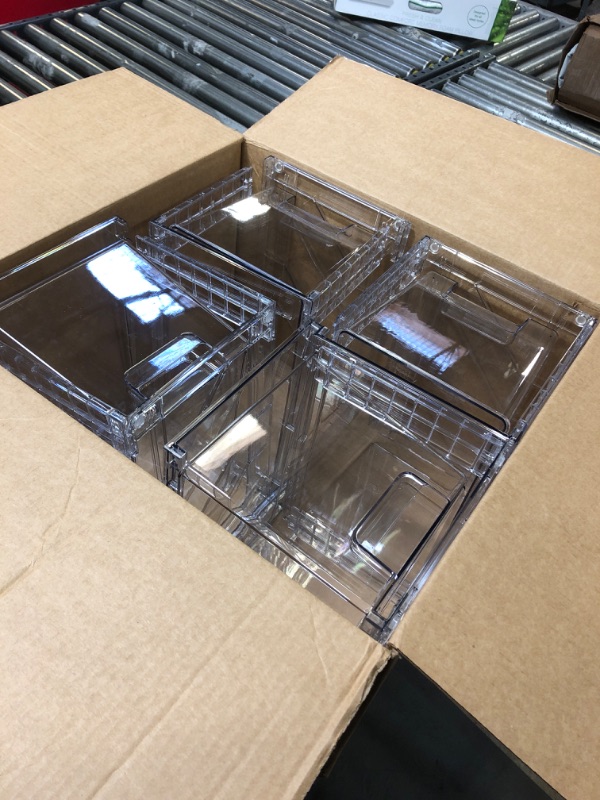 Photo 1 of 4 pack clear acrylic stackable drawers