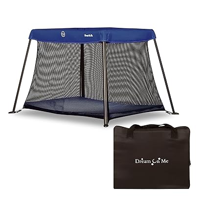 Photo 1 of Dream On Me Travel Light Playard In Black, Lightweight, Portable And Easy To Carry Baby Playard, Indoor And Outdoor - With A Soft And Comfortable Mattress Pad Black Playard