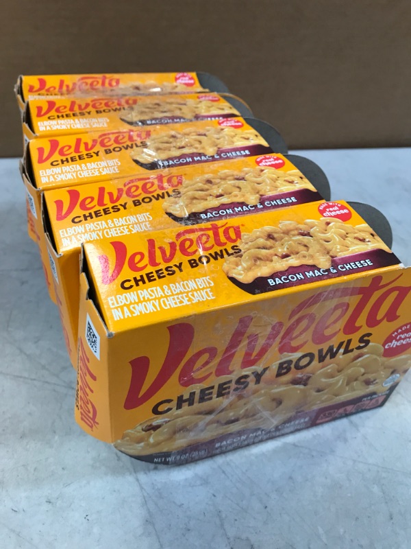 Photo 2 of Velveeta Cheesy Bowls, Bacon Mac and Cheese, 9 oz     5 BOXES