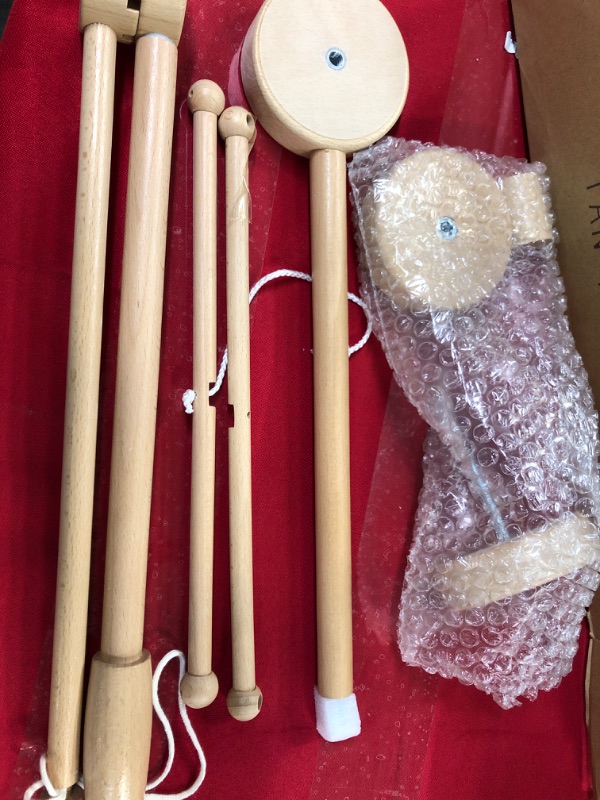 Photo 2 of Baby Mobile for Crib Set X3, 1 Mobile arm in Beech Tree Wood, 1 Rotating Support to Hang a Variety of Accessories, 1 Musical Box with 35 Different melodies Baby Lullaby Music, Baby Crib Mobile