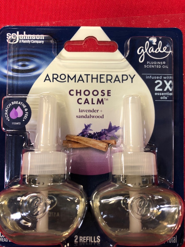 Photo 1 of Glade Aromatherapy PlugIns Scented Oil Refills Air Freshener Stocking Stuffers for Women Choose Calm Scent with Notes of Lavender & Sandalwood 2 X