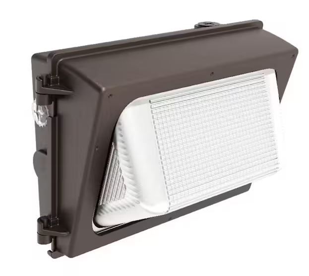 Photo 1 of 100- Watt Equivalent, Integrated LED Bronze Dusk to Dawn Wall Pack Light, 4000K
***missing cover***