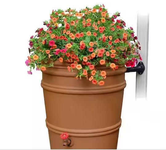 Photo 1 of ***LID AND BARREL ONLY*** RainStation 45 Gal. Terracotta Rain Barrel with Diverter