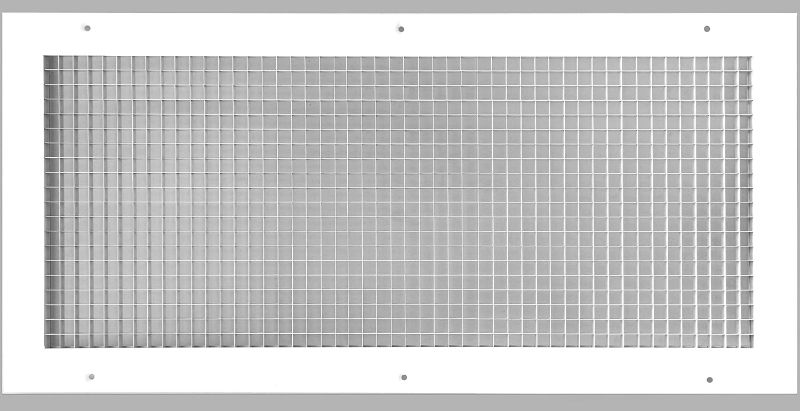 Photo 1 of 12" x 30" or 30" x 12" Cube Core Eggcrate Return Air Grille - Aluminum Rust Proof - HVAC Vent Duct Cover - White [Outer Dimensions: 13.75 X 31.75]
