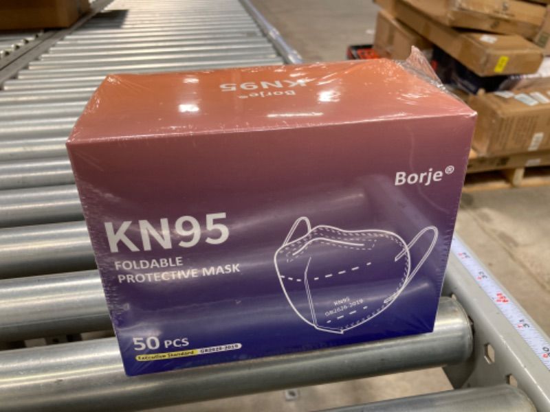 Photo 1 of Borje KN95 Face Masks 50 Pcs, Individually Wrapped, 5-Ply Protection Black KN95 Mask, Disposable Face Masks for Adults
