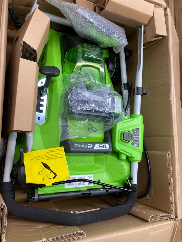 Photo 3 of ***FOR PARTS, USED*** Greenworks   G-MAX 40V Li-Ion 16-Inch Cordless Lawn Mower -