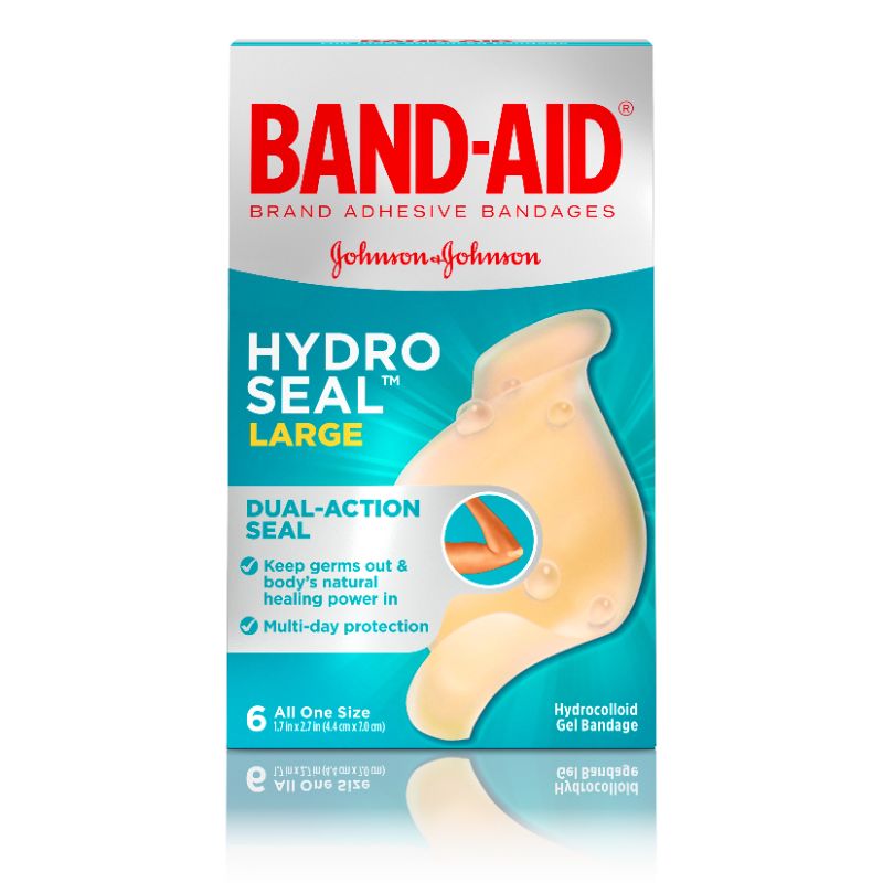 Photo 1 of 4 PACK! Band-Aid Brand Hydro Seal Hydrocolloid Bandages Large 6 Ct
