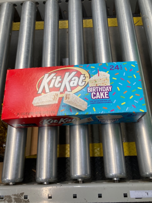 Photo 3 of KIT KAT Birthday Cake Flavored Creme with Sprinkles, Bulk, Individually Wrapped Wafer Candy Bars, 1.5 oz (24 Count)