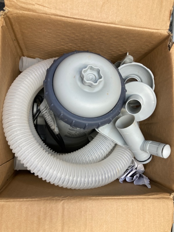 Photo 2 of INTEX C1000 Krystal Clear Cartridge Filter Pump for Above Ground Pools: 1000 GPH Pump Flow Rate – Improved Circulation and Filtration – Easy Installation – Improved Water Clarity – Easy-to-Clean 1,000 Gallons Per Hour Filter Pump