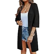 Photo 1 of Dokotoo Cardigans for Women 2024 Summer Open Front Lightweight Short Sleeve Crochet Knit Cardigan Sweaters  size 18