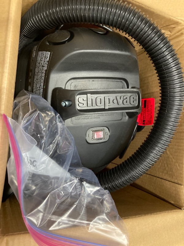 Photo 1 of Shop-Vac 4 Gallon 4.0 Peak HP Wet/Dry Vacuum, Portable Compact Shop Vacuum with Tool Holder, Wall Bracket & Attachments, Ideal for Home, Jobsite, Garage, Car & Workshop. 5890470