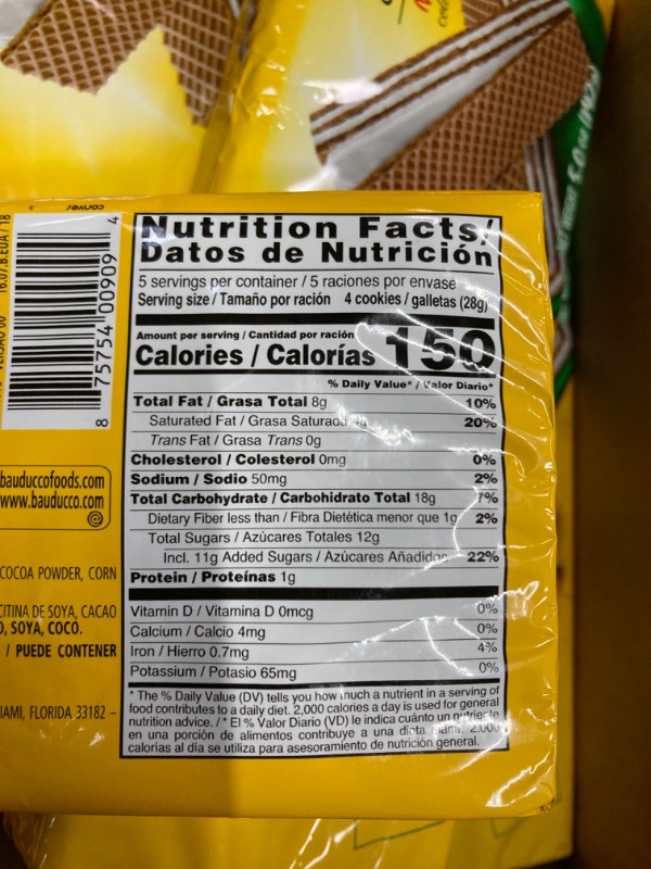 Photo 3 of ***BOX*** Bauducco Coconut Wafers - Crispy Wafer Cookies With 3 Delicious, Indulgent Decadent Layers of Coconut Flavored Cream - Delicious Sweet Snack or Desert - 5.0oz Coconut 5.0 Ounce 