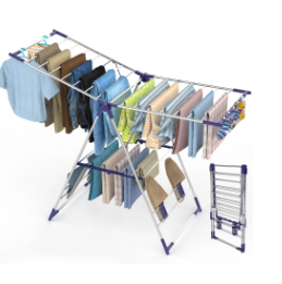 Photo 1 of Cheflaud Clothes Drying Rack Stainless Steel Gullwing Space-Saving Foldable