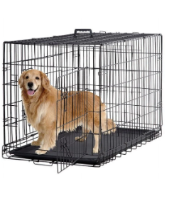 Photo 1 of BestPet Double-Door Metal Dog Crate with Divider and Tray, x-Large, 48"L