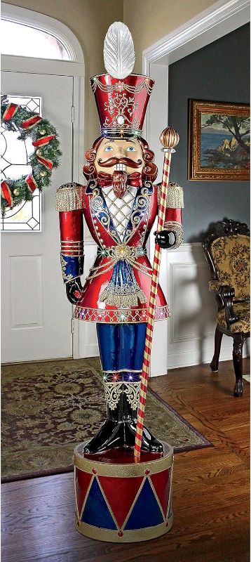 Photo 2 of ***BOX 2 OF 2 ONLY*** The Nutcracker Figures - Illuminated Bavarian-Style Giant LED Christmas Nutcracker Soldier Statue - Holiday Decor Statue