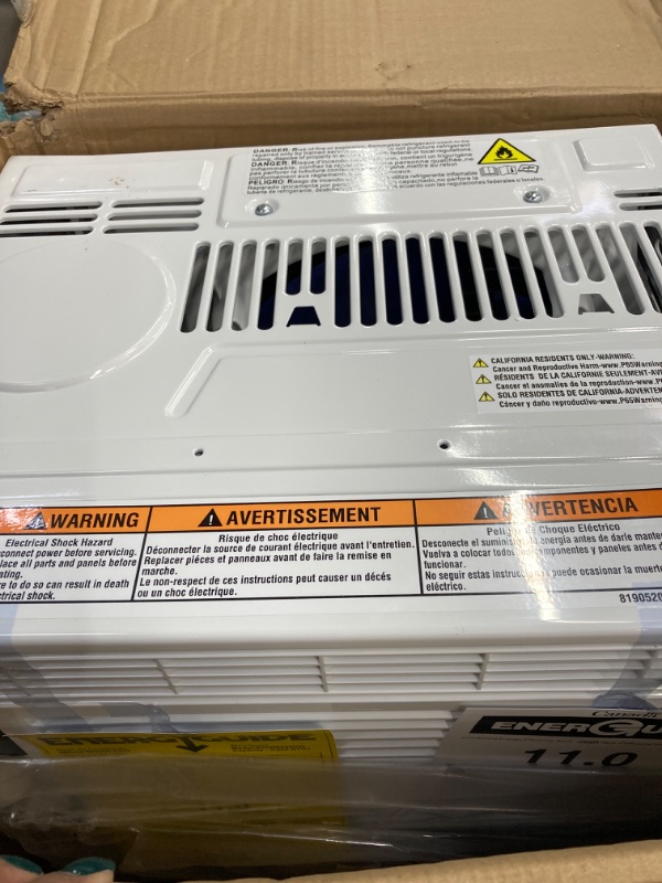 Photo 2 of **PARTS ONLY** Whirlpool 5,000 BTU Window-Mounted Air Conditioner with Dehumidifier, 115V, AC for Rooms up to 150 Sq.Ft. with Mechanical Controls, Washable Filter, and Auto-Restart Mechanical 115V Bright White 5000 BTU