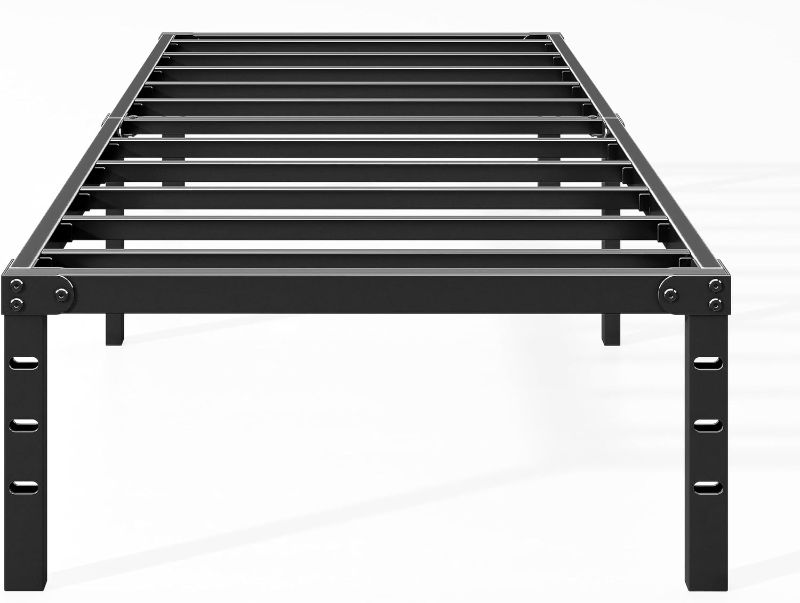 Photo 1 of 14 Inch Twin XL Bed Frame - Sturdy Platform Bed Frame Metal Bed Frame No Box Spring Needed Heavy Duty Twin XL Size Bed Frame Easy Assembly Strong Bearing Capacity, Under Bed Storage