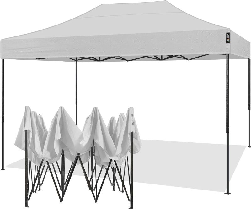 Photo 1 of AMERICAN PHOENIX 10x15 Tent Pop Up Canopy Easy Portable Commercial Instant Canopies Outdoor Market Shelter (10'x15' (Black Frame), White)