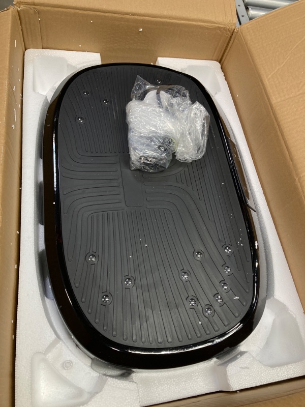 Photo 1 of ****  the exercise league is missing****     PGO Vibration Plate Exercise Machine, Lymphatic Drainage Machine, Whole Body Workout Vibration Platform Resistance Bands for Wellness and Fitness-BLACK