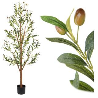 Photo 1 of  Artificial Olive Tree, Potted Indoor Plants with Realistic Fruits and Branches, 11 lb, Limnan