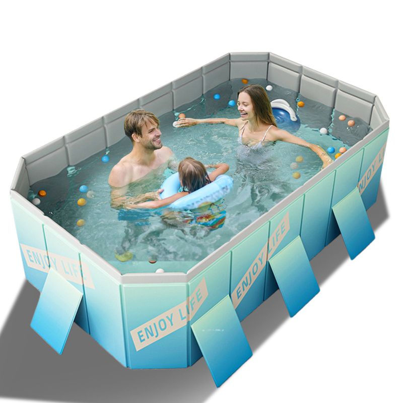 Photo 1 of Foldable Above Ground Swimming Pools for Kids Adults, Non-Inflatable Kiddie Pools Home Backyard Dog Pool,102in
