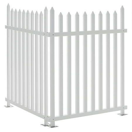 Photo 1 of Garpans 2-Pack Privacy Fence Screen Outside 41 H X 36 W Decorative Fence Garden Vinyl White Picket for Fence Patio Backyard 2 White Panels