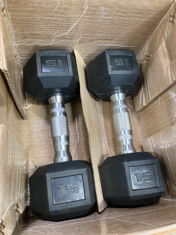 Photo 3 of CAP Barbell Coated Dumbbell Set | | Multiple Options Chrome Handle Set 10lbx2 & 15lbx2