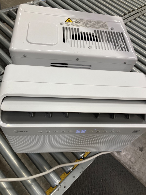 Photo 1 of Midea 8,000 BTU U-Shaped Smart Inverter Air Conditioner –Cools up to 350 Sq. Ft., Ultra Quiet with Open Window Flexibility, Works with Alexa/Google Assistant, 35% Energy Savings, Remote Control