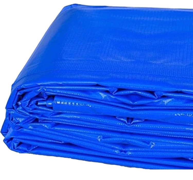 Photo 1 of ***THERE IS A HOLE IN IT **Heavy Duty Tarp, 100% Waterproof 12mil Thick PVC Vinyl Tent Tarp for Camping, Multi-Purpose Thick Protective Cover, Weather Proof, Heavy Duty, UV Resistant, 20 Feet x 30 Feet, Blue