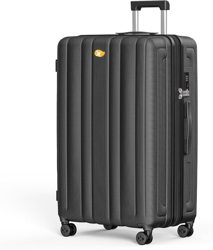 Photo 1 of 20 inch Luggage with Spinner Wheels, Hard Shell Suitcase with Expandable, Lightweight PC Luggage with TSA Lock(Black, Checked-Large 20-Inch)