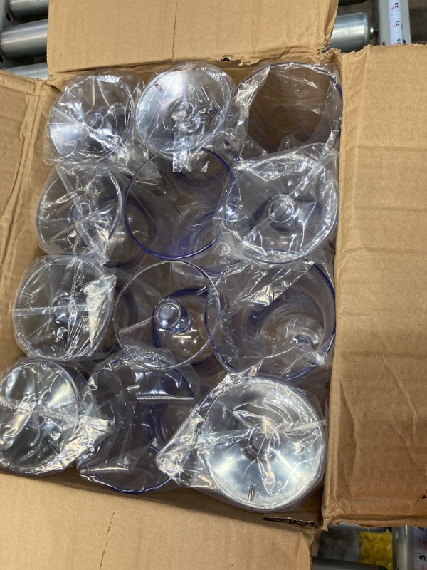 Photo 2 of 12 Pcs Plastic Hurricane Glasses 15 oz Shatter Resistant Clear Plastic Pina Colada Cocktail Glasses Break Resistant Plastic Drinking Glasses Tulip Milkshake Cups for Beer Juice Margarita