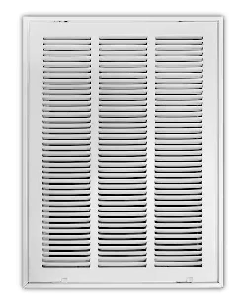 Photo 1 of 14 in. x 20 in. Steel Return Air Filter Grille in White