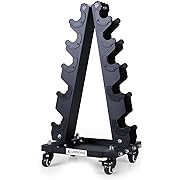 Photo 1 of LIONSCOOL Premium Solid Dumbbell Rack Stand Only, A-Frame Portable Weight Storage Organizer with Optional Tray and Wheels, Perfect for Home Gym Fitness Storage (20LBS-700LBS Weight Capacity Available)