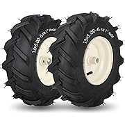 Photo 1 of 13x5.00-6" Tiller Tire and Wheel, 1" Axle Size, 3-1/8" Centered Hub, 13x5-6 Super Lug Tractor & Trencher Tire Replacement