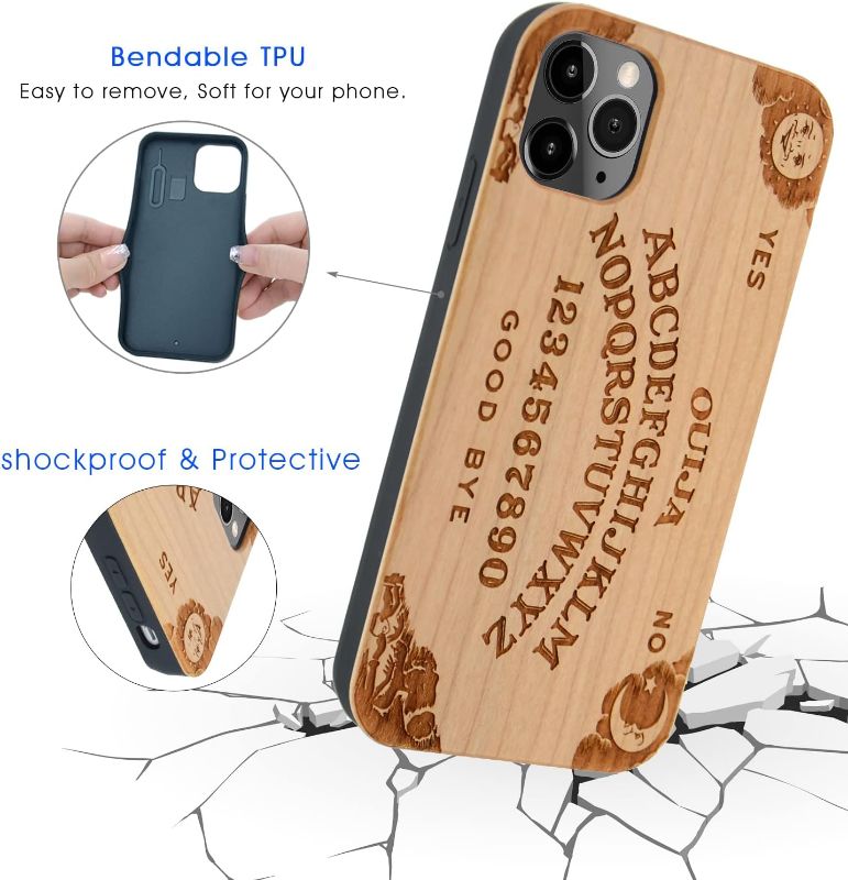 Photo 1 of  Wood or Black Bamboo Phone Case Compatible with iPhone 15, 15Plus, 15Pro, 15ProMax